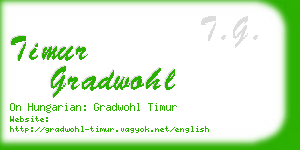 timur gradwohl business card